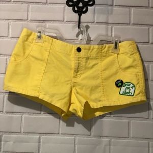 Camp Pink by Victoria Secrets yellow corduroy shorts